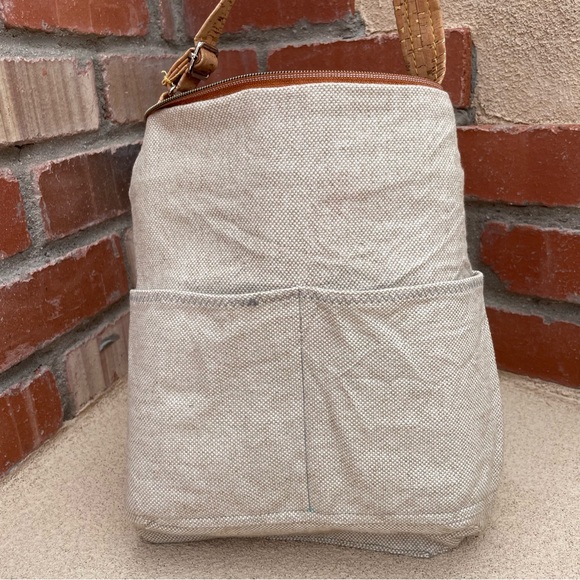 🆕Sew Corky Artisian Zip Crossbody Cork Handbag in Brick Leaf Pattern - Picture 7 of 9